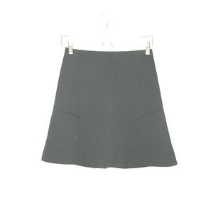 ANN taylor A line skirt womens size 0 black back zip high waist lined mini skirt